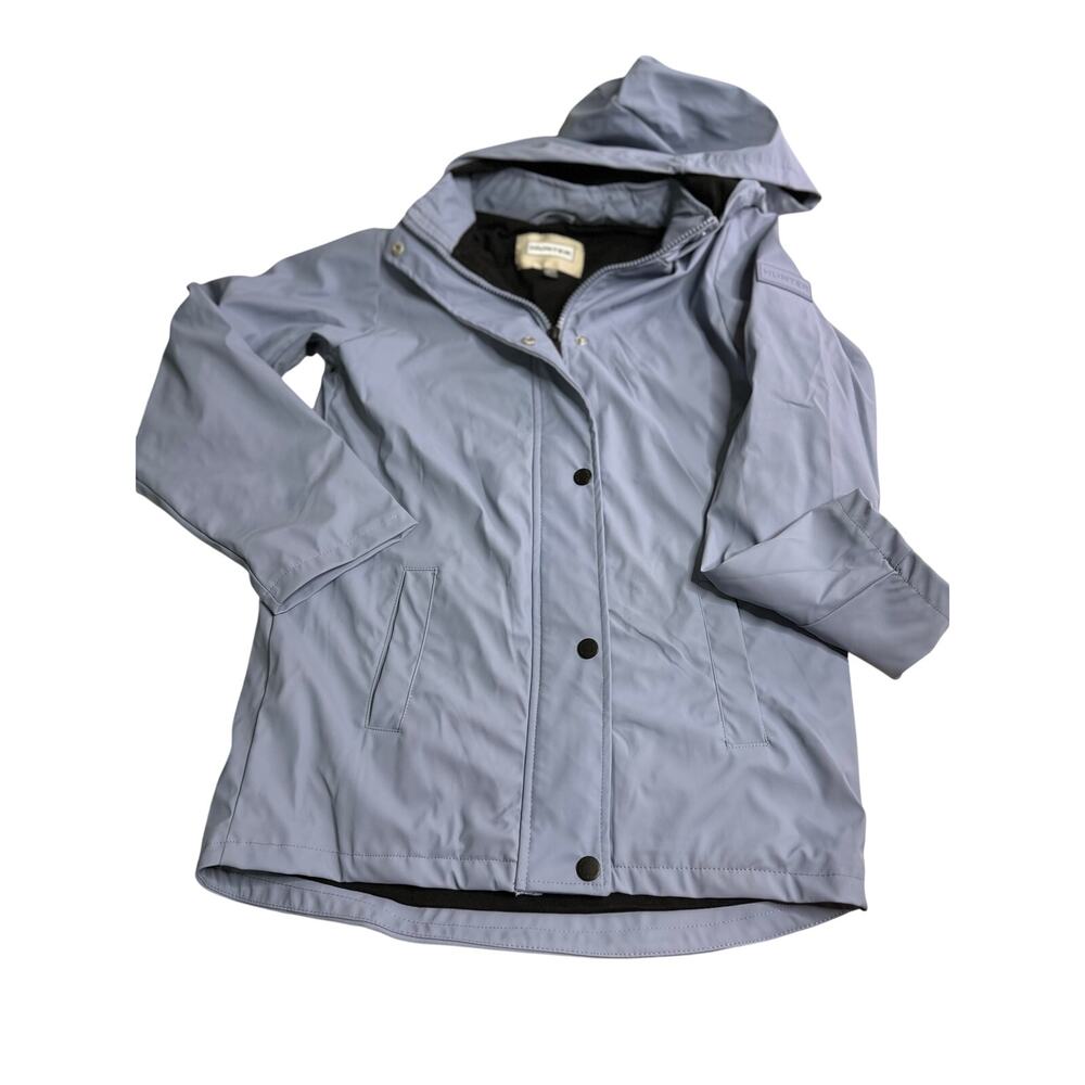 LARGE YOUTH GIRLS HUNTER RAIN COAT LIGHT BLUE NWOT